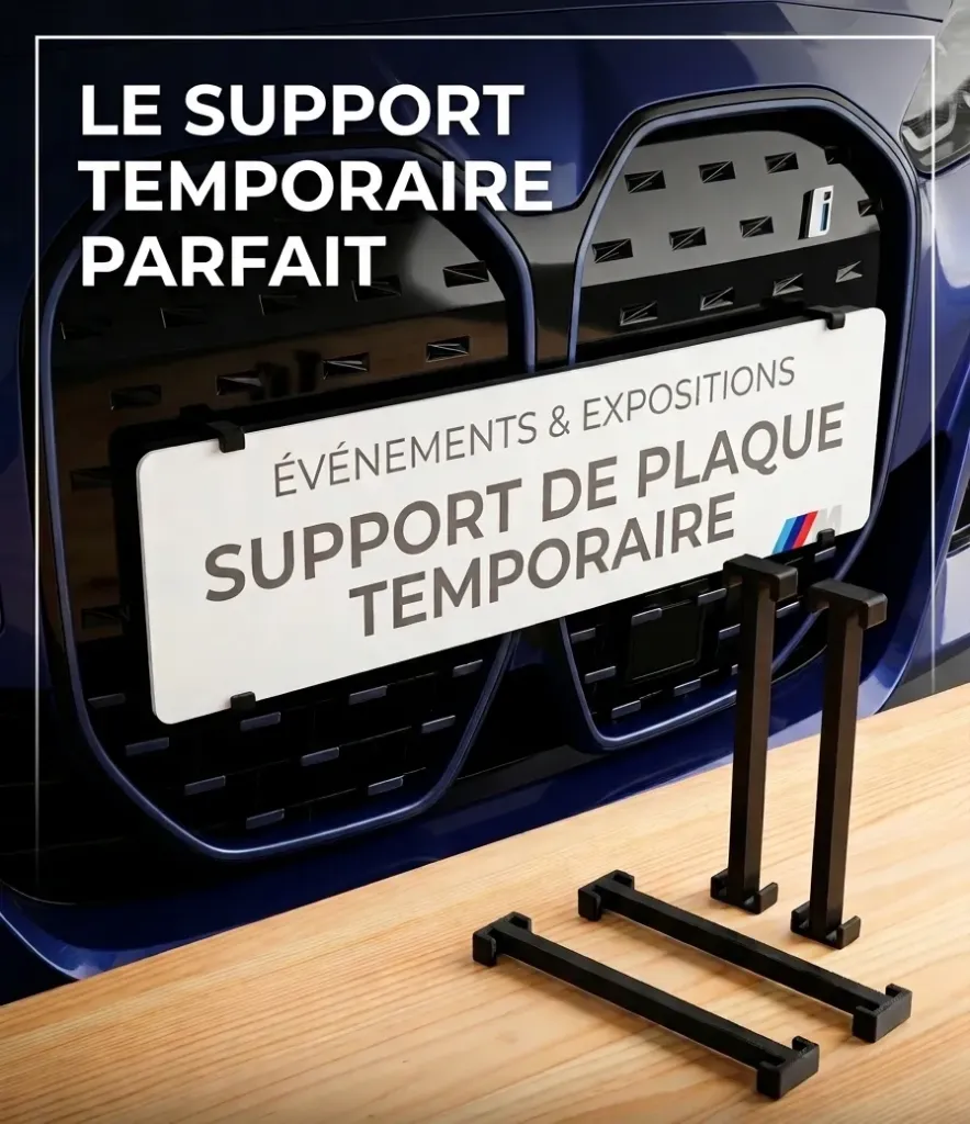 Supports de plaques d'immatriculation amovible